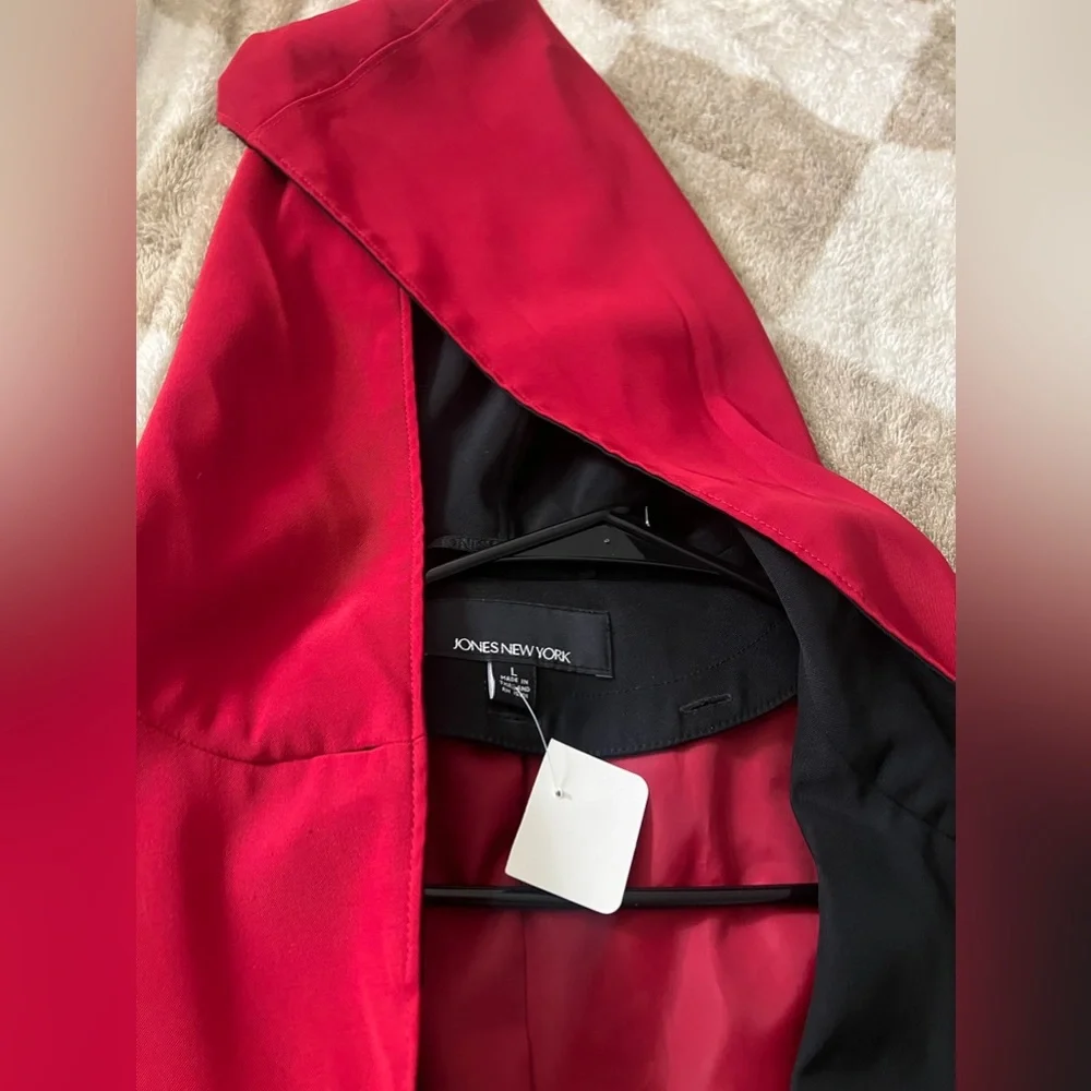 Jones Newyork women’s Red Hooded coat - Picture 3 of 5